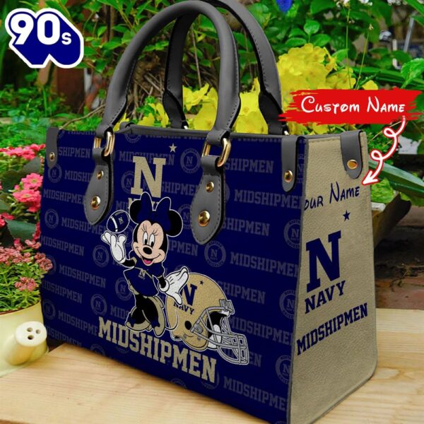 NCAA Navy Midshipmen Minnie Women Leather Hand Bag