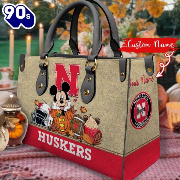 NCAA Nebraska Cornhuskers Mickey Autumn Women Leather Hand Bag