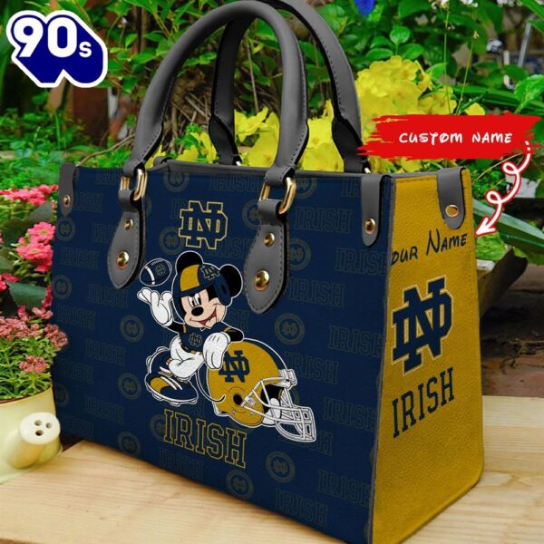 NCAA Notre Dame Fighting Irish Mickey Women Leather Hand Bag