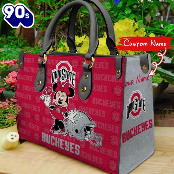 NCAA Ohio State Buckeyes Minnie Women Leather Hand Bag