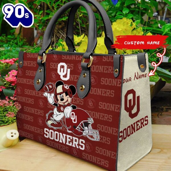 NCAA Oklahoma Sooners Mickey Women Leather Hand Bag