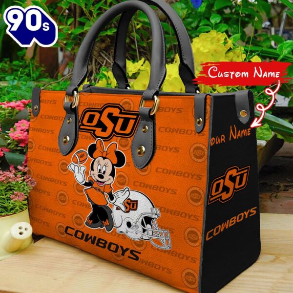 NCAA Oklahoma State Cowboy Minnie Women Leather Hand Bag