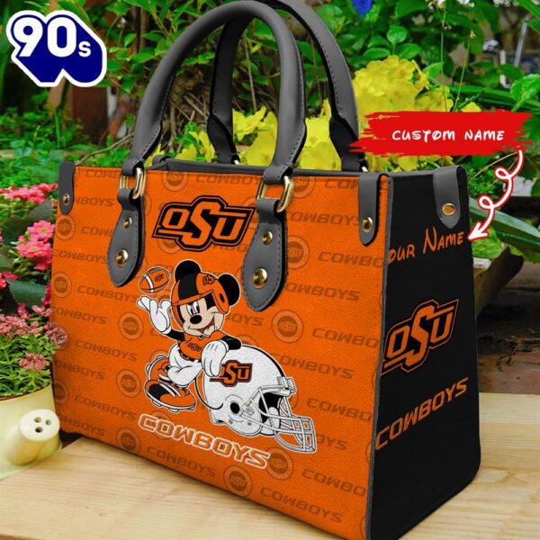 NCAA Oklahoma State Cowboys Mickey Women Leather Hand Bag