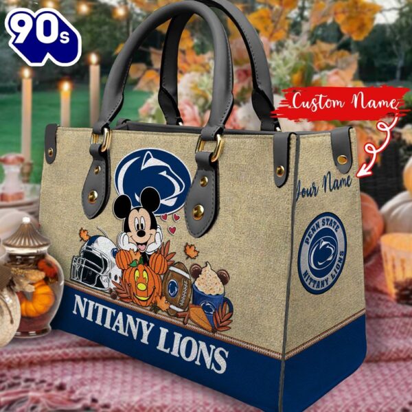 NCAA Penn State Nittany Lions Mickey Autumn Women Leather Hand Bag