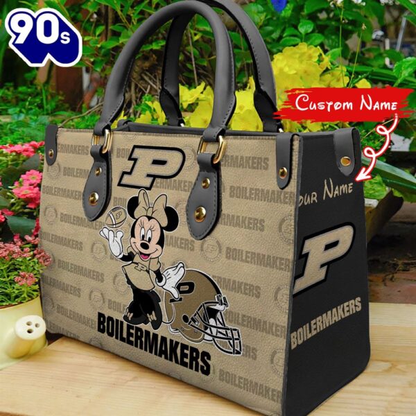 NCAA Purdue Boilermakers Minnie Women Leather Hand Bag