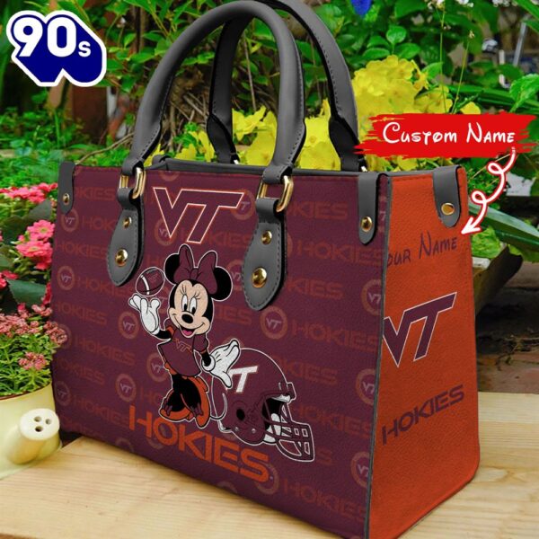 NCAA Virginia Tech Hokie Minnie Women Leather Hand Bag