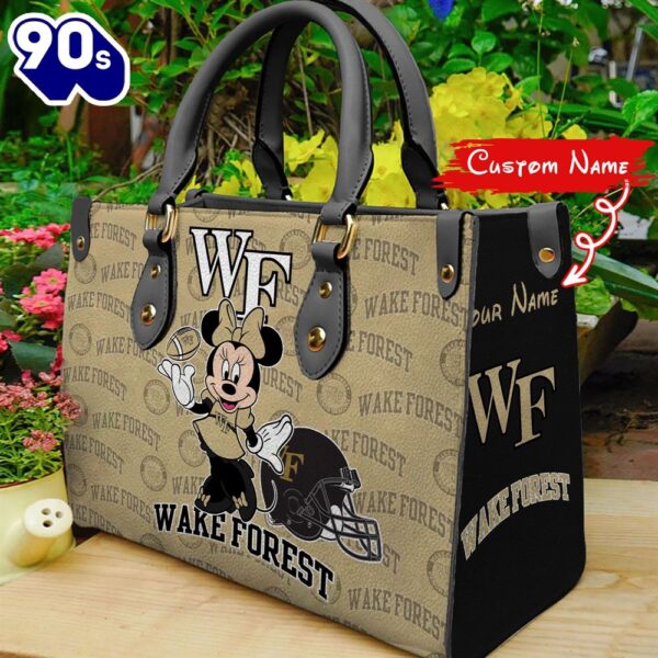 NCAA Wake Forest Demon Deacons Minnie Women Leather Hand Bag