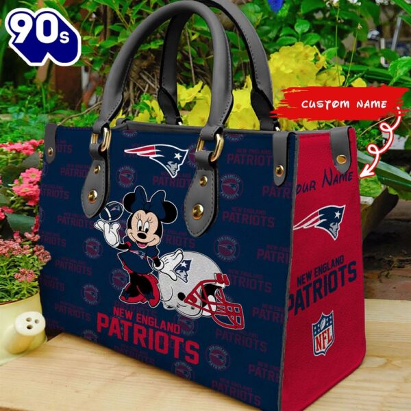 New England Patriots Minnie Women Leather Hand Bag