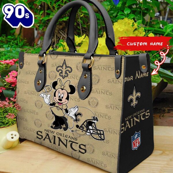 New Orleans Saints Minnie Women Leather Hand Bag