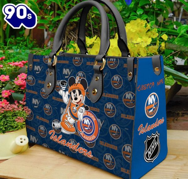 New York Islanders NHL Mickey Women Leather Hand Bag