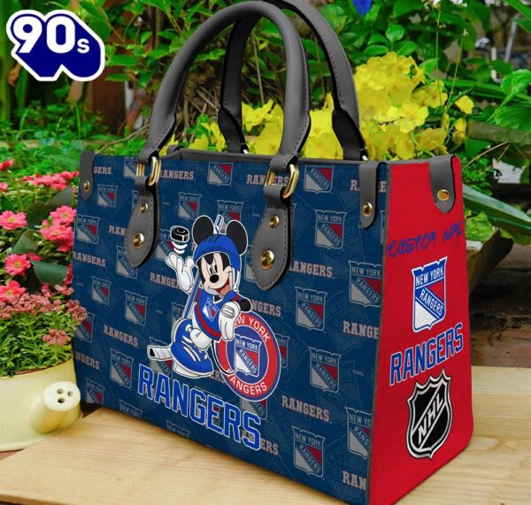 New York Rangers NHL Mickey Women Leather Hand Bag