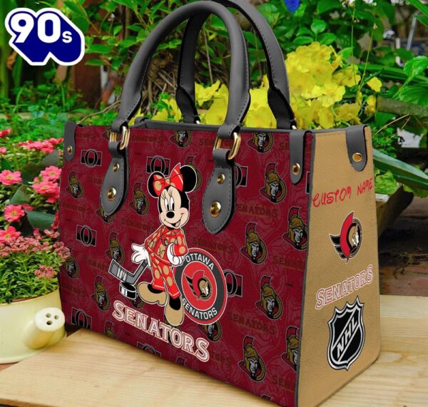 Ottawa Senators NHL Minnie Women Leather Hand Bag