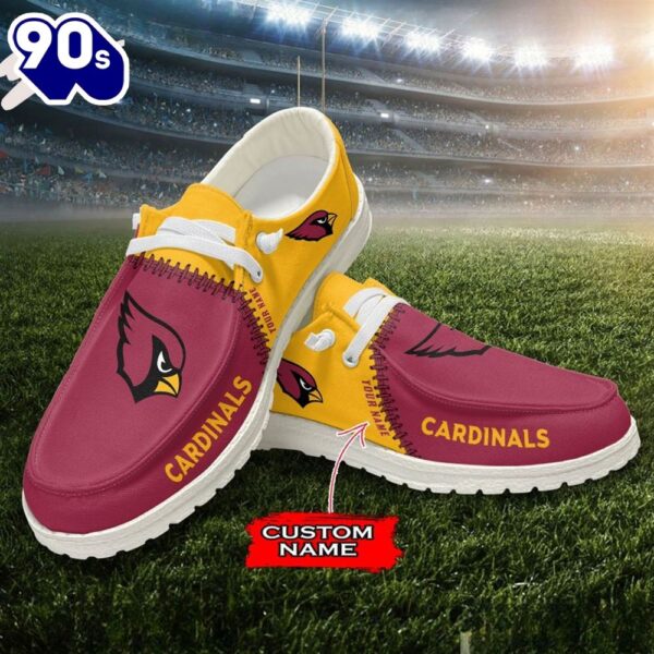 Personalized NFL Arizona Cardinals Custom Name Canvas Loafer Shoes