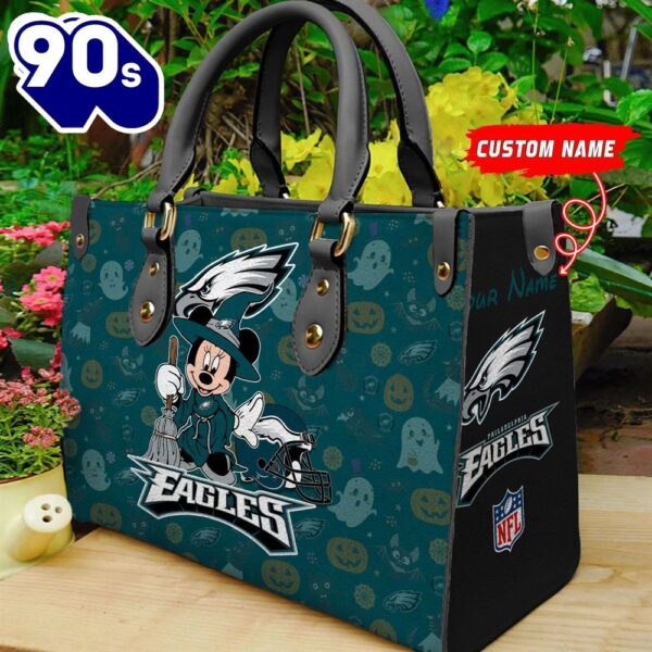 Philadelphia Eagles NFL Minnie Halloween Women Leather Hand Bag