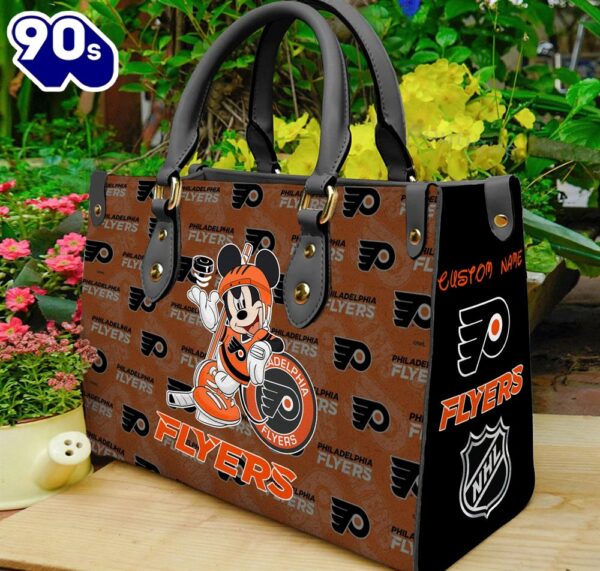 Philadelphia Flyers NHL Mickey Women Leather Hand Bag