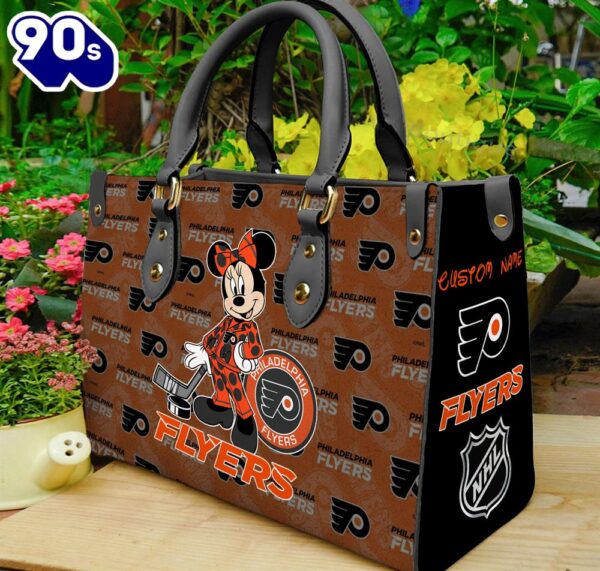 Philadelphia Flyers NHL Minnie Women Leather Hand Bag