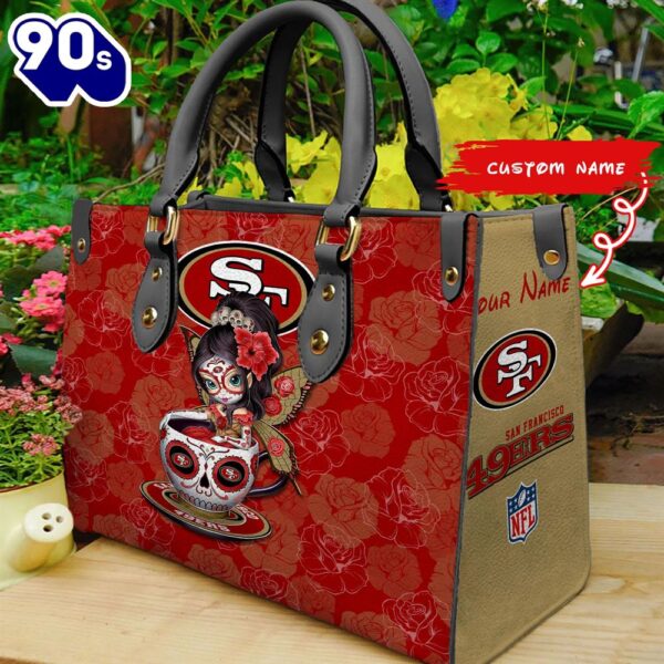 San Francisco ers Sugar Skull Girl Women Leather Hand Bag