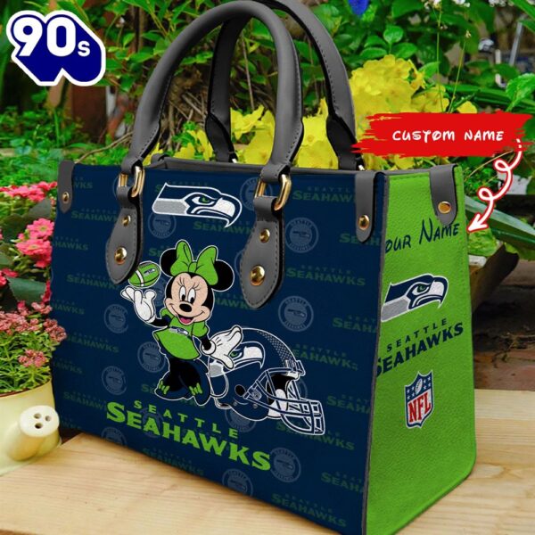 Seattle Seahawks Minnie Women Leather Hand Bag