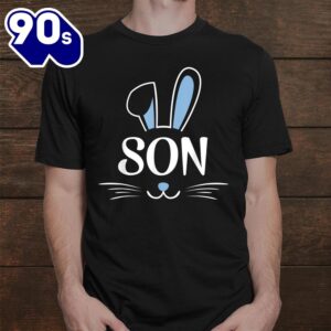 Son Bunny Rabbit Face Family Group Easter Shirt 2