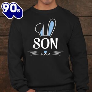 Son Bunny Rabbit Face Family Group Easter Shirt 4