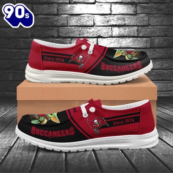 Tampa Bay Buccaneers Baby Yoda Grogu NFL Canvas Loafer Shoes