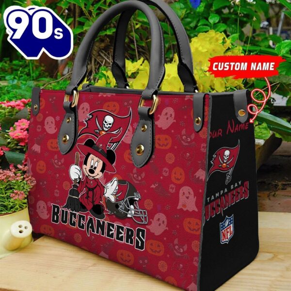 Tampa Bay Buccaneers NFL Minnie Halloween Women Leather Hand Bag