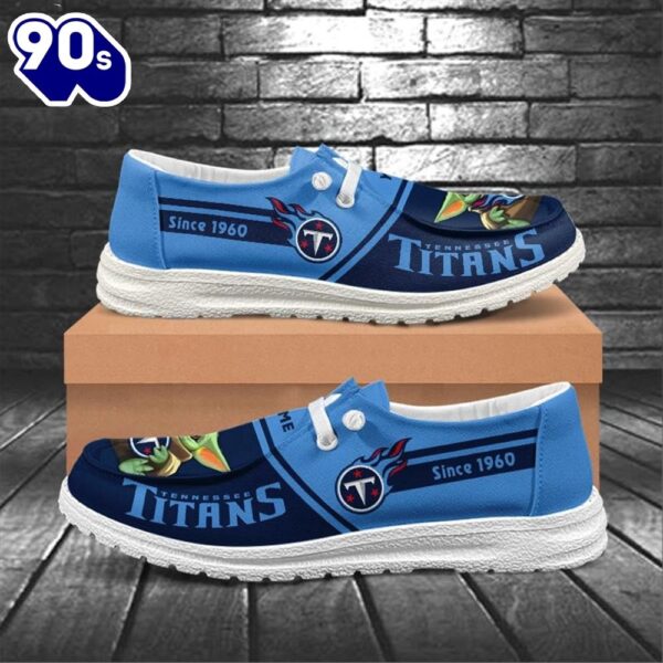 Tennessee Titans Baby Yoda Grogu NFL Canvas Loafer Shoes
