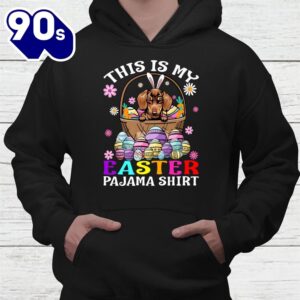 This Is My Easter Pajama Shirt Dachshund Bunny Eggs Easter Shirt 4