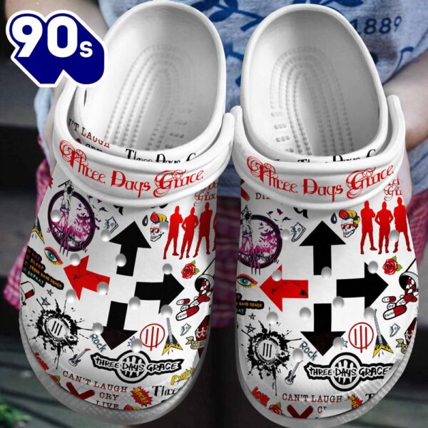 Three Days Grace Music Crocs Crocband Clogs Shoes Comfortable For Men Women and Kids