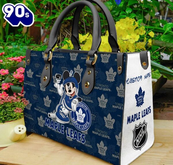 Toronto Maple Leafs NHL Mickey Women Leather Hand Bag