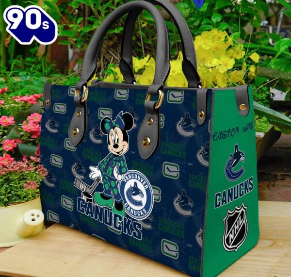 Vancouver Canucks NHL Minnie Women Leather Hand Bag