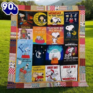 A Week Of Snoopy The Peanuts Cartoon 1k95 Gift Lover Blanket Mother Day Gift