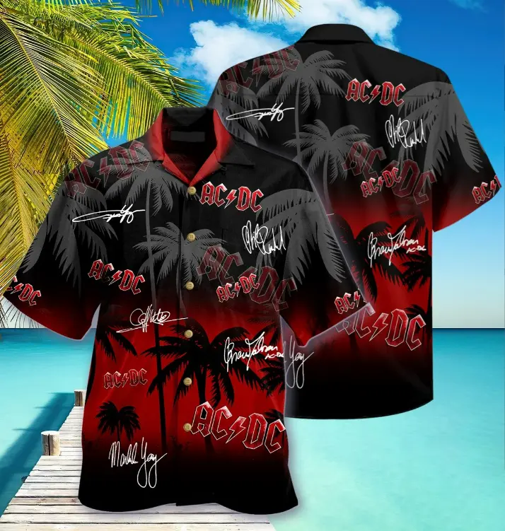 AC DC Band Signatures Hawaiian…