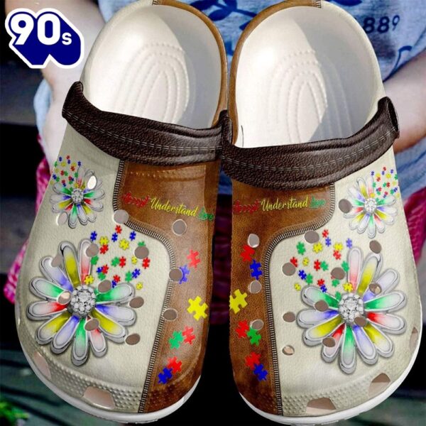 Accept Understand Love Autism Awareness Clog Personalize Name