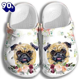 Adorable Pitbull Mother Day Roses Dog Custom Mom Daughter Clog Personalize Name