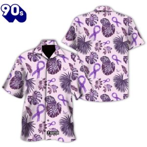 Alzheimer�S Awareness Ribbon Hawaiian Shirt