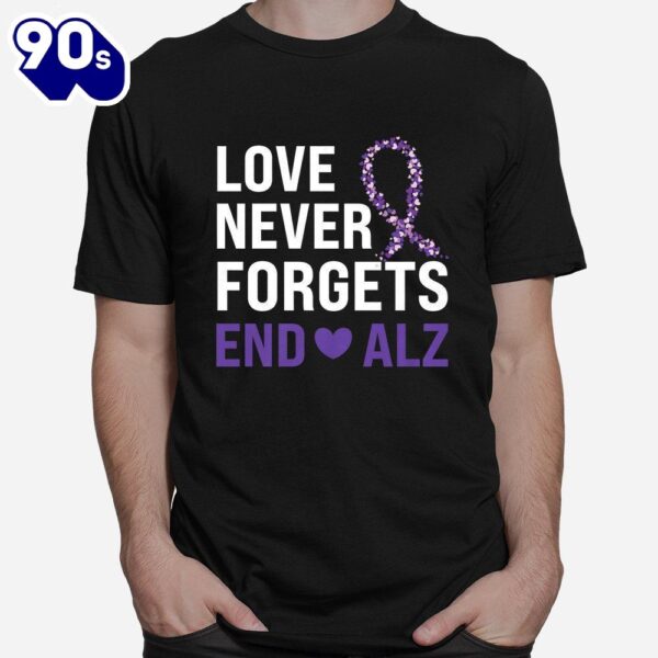 Alzheimer’s Awareness Purple Ribbon Dementia Mom Dad Grandp Shirt