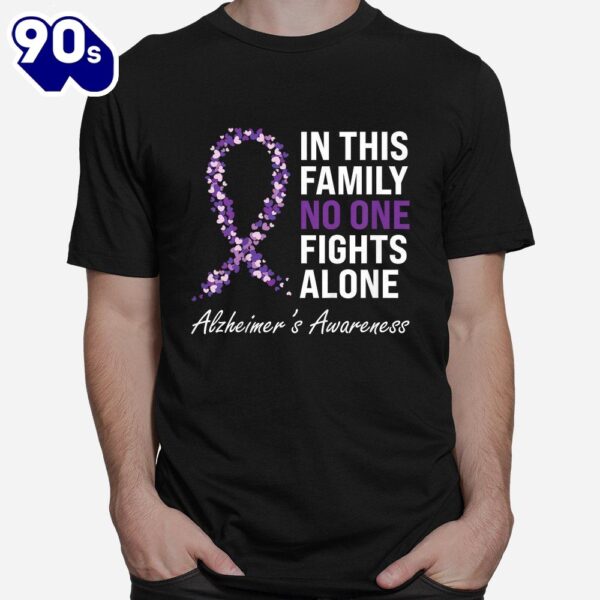 Alzheimer’s Awareness Purple Ribbon Dementia Mom Dad Grandpa Shirt