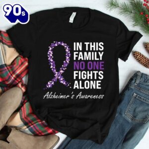 Alzheimers Awareness Purple Ribbon Dementia Mom Dad Grandpa Shirt 2