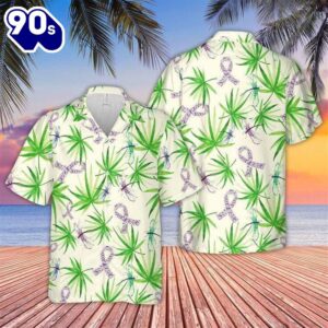 Alzheimer’s Awareness Ribbon Unisex Hawaiian Aloha Shirts