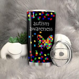 Autism Awareness Butterfly Tumbler Gift…