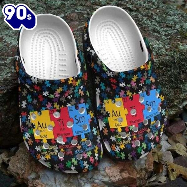 Autism Awareness Day Autism Puzzle Chemical Periodic Table Shoes Personalized Clogs