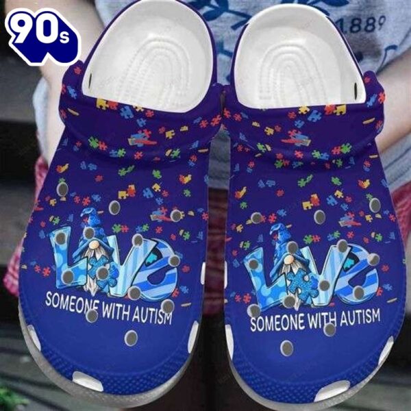 Autism Awareness Day Gnome Love Someone With Autism Shoes Personalized Clogs