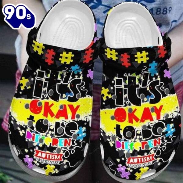 Autism Awareness Day Its Ok To Be Different Puzzle Pieces Shoes Personalized Clogs