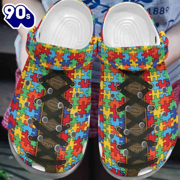 Autism Awareness Day Love Puzzle Pieces Shoes Personalized Clogs