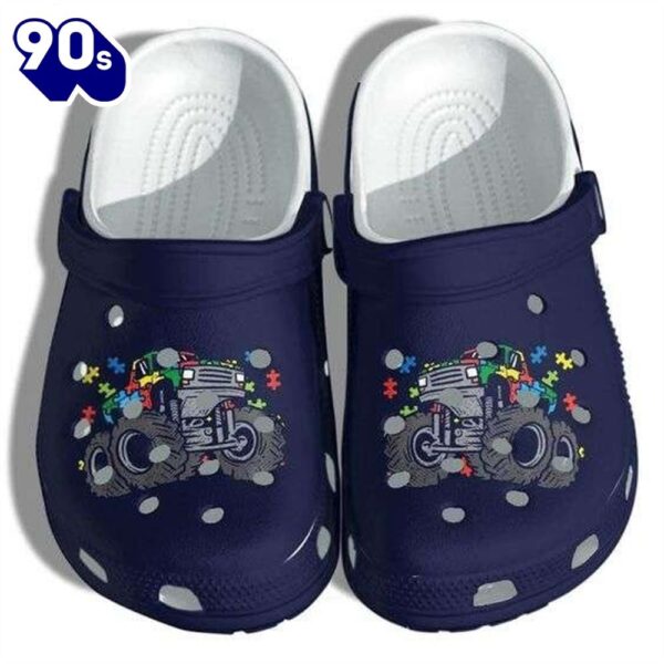 Autism Awareness Day Tractor Autism Puzzle Pieces Shoes Personalized Clogs