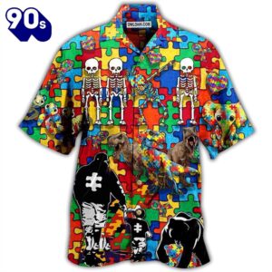 Autism Awareness It’s OK To Be Different Dad And Son – Hawaiian Shirt