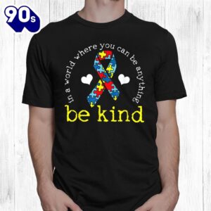 Autism Awareness Kindness Ribbon Hear Shirt 1