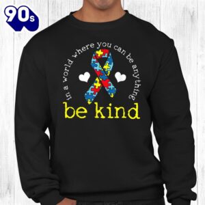 Autism Awareness Kindness Ribbon Hear Shirt 2