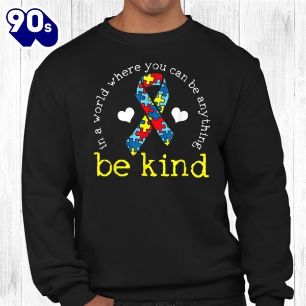 Autism Awareness Kindness Ribbon Hear Shirt